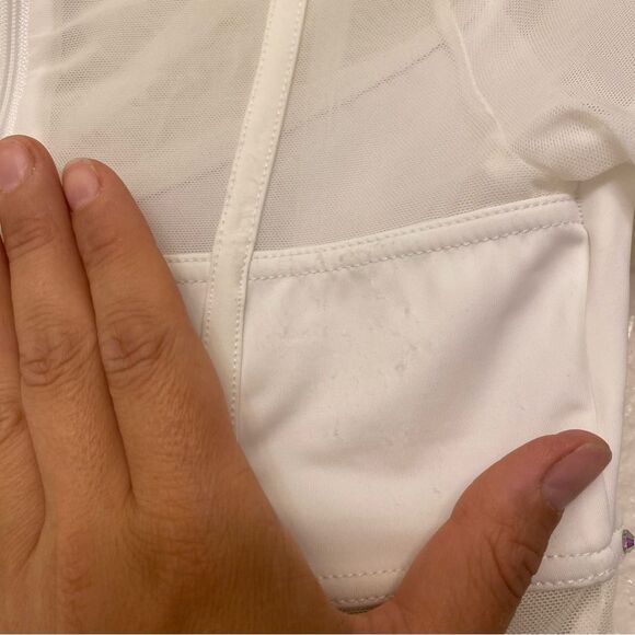 WEISSMAN Elite Dance Costume solo white caged mesh leotard Intention MT10574 LC - Picture 8 of 14